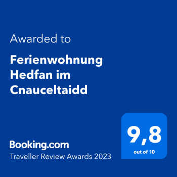 Traveller Review Avards 2023 - 9,8 Ferienwohnung "Hedfan" im Cnauceltaidd Traveller Review Avards 2023 - 9,8 Ferienwohnung "Hedfan" im Cnauceltaidd